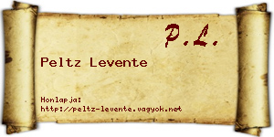 Peltz Levente névjegykártya